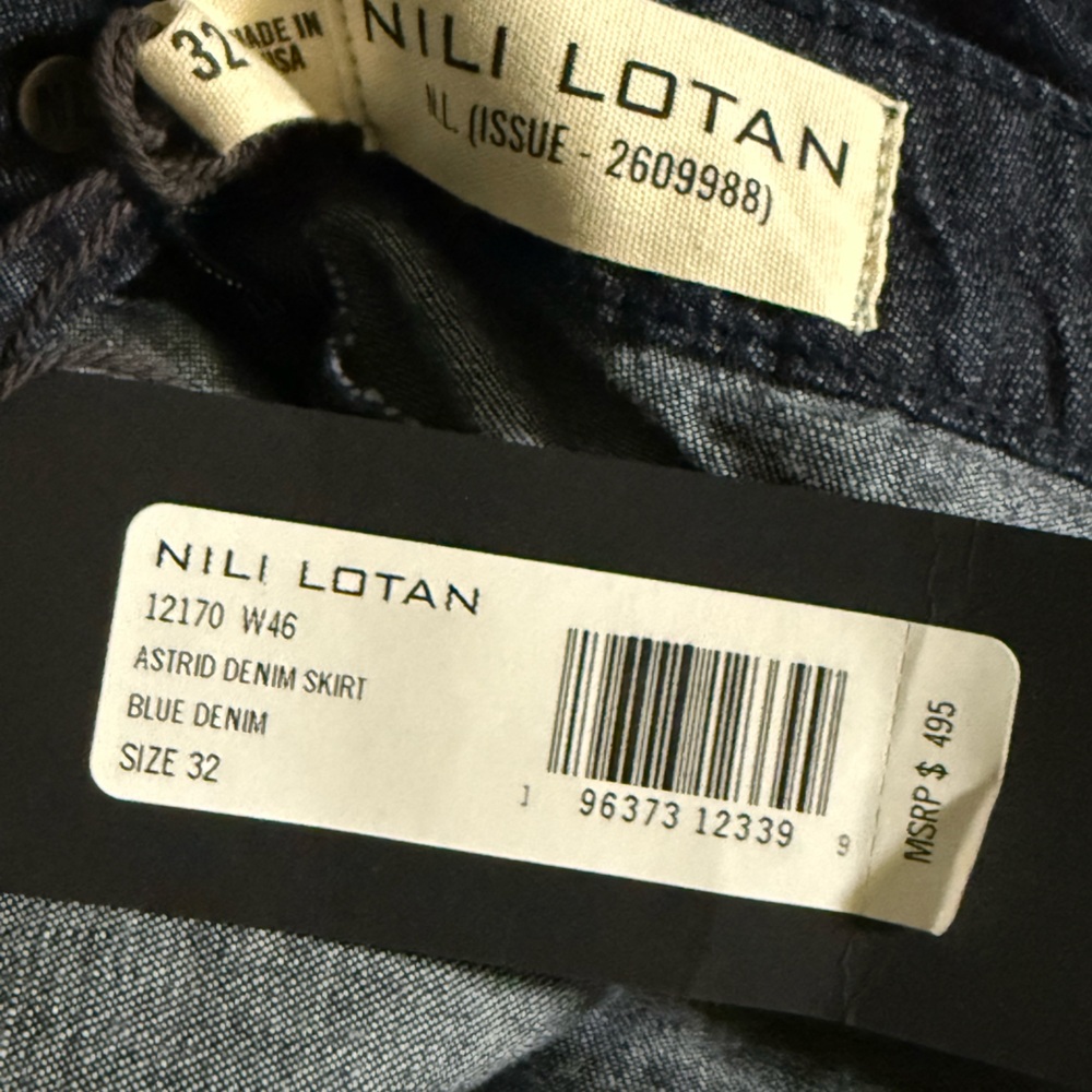 Nili lotan Astrid denim skirt 32 nwt maxi - Picture 7 of 10